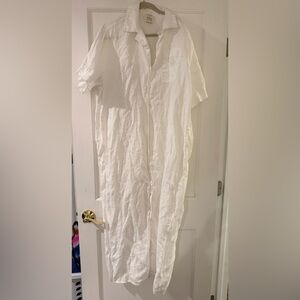 DISSH White Linen Maxi Dress size US 6
